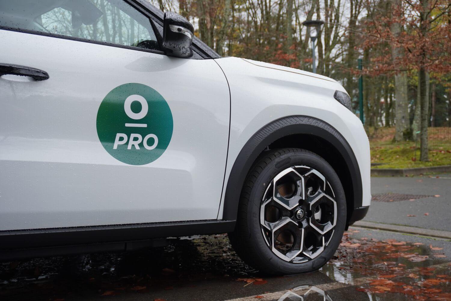 Citroën ë-C3 floquée au logo Agilauto Partage Pro